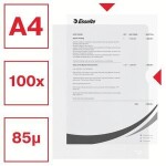 Obal L Standard A4 čirý, 85 mikronů, pomerančový povrch, ESSELTE - 100ks
