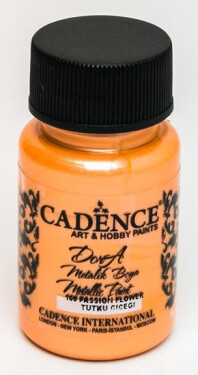 Metalická akrylová barva Cadence Dora Metalic - meruňková / 50 ml