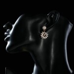 Náušnice Swarovski Elements Clorindia, Bílá/čirá