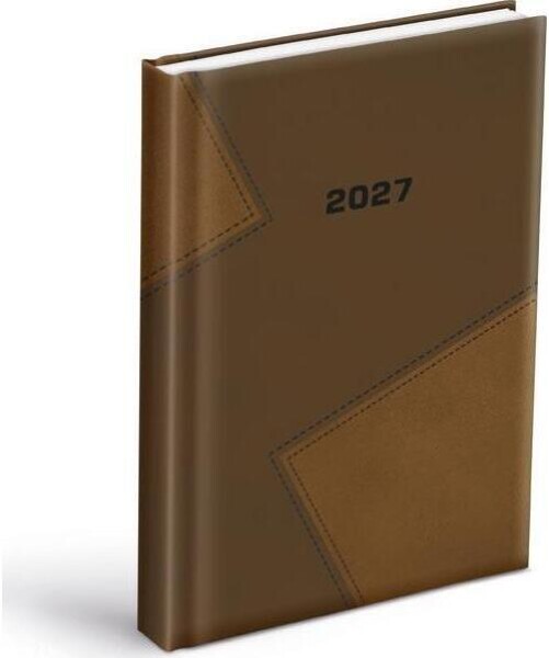 Diář 2027 D801 PU hnědý/hnědý