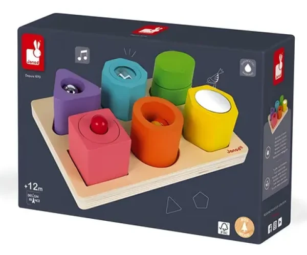 JANOD Vkládací puzzle Tvary a zvuky