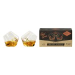 GENTLEMEN'S HARDWARE Sklenice na whisky Rocking Whisky Glasses – set 2 ks, čirá barva, sklo, 230 ml