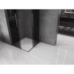 MEXEN/S - Velar L Duo sprchový kout, posuvné dveře 90 x 90, grafit, gun gray kartáčovanáana 871-090-090-02-43-66