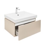 Koupelnová skříňka s umyvadlem SAT Feel 60x30x46 cm pískově béžová mat SATFEEL60BEU1B SATFEEL60BEU1B