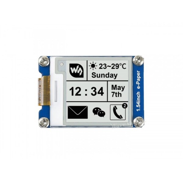 Waveshare 1,54" 200 x 200 e-paper displej HAT - 2 barvy