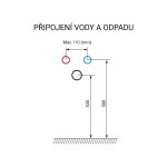 Mereo Bino, koupelnová skříňka s umyvadlem z litého mramoru 121 cm, bílá/dub CN673M