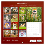 Nástěnný kalendář poznámkový 2027 Notique Happy Doge, 30 x 30 cm