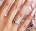 Royal Fashion prsten 14k zlato Vermeil GU-DR8699R-ROSEGOLD-MOONSTONE-ZIRCON Velikost: 5 (EU: 49-50)