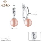 Stříbrné náušnice s levandulovou 7,5-8 mm perlou Bella, stříbro 925/1000, Levandulová