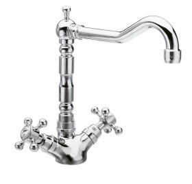 SAPHO - ANTEA stojánková dřezová baterie s retro hubicí, chrom 3121