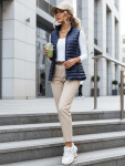 Dámská prošívaná vesta STANSY navy blue FashionStreet TY3962 L