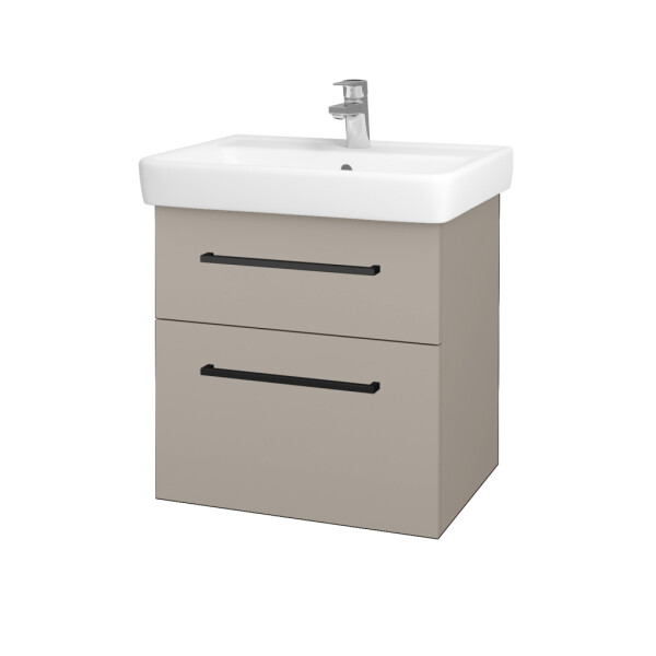 Dřevojas - Umyvadlová skříňka Q MAX SZZ2 60 - N07 Stone / Úchytka T06 / N07 Stone 198282H