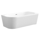 INVENA - Vana volně stojící ke zdi, rýhovaná 170 Glamour Trend, pravá, sifon chrom AN-02-11P-KPL