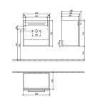 VILLEROY & BOCH - Avento Umyvadlová skříňka, 53x51x35 cm, 1 dvířka, Crystal Grey A88801B1