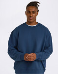 Organic Basics Weekend Boxy Fit Crewneck Sweatshirt Midnight Blue L