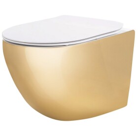 REA - Závěsná WC mísa Carlo Mini Tornado NFQ GOLD WHITE REA-C6006