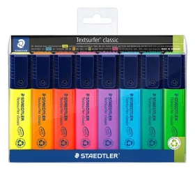Staedtler Textsurfer Classic / Zvýrazňovač / sada 8 barev / klínový hrot / šíře stopy 1–5 mm (364 WP8)