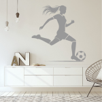 Samolepka Fotbalistka Barva: bílá, Velikost: 100 x 95 cm