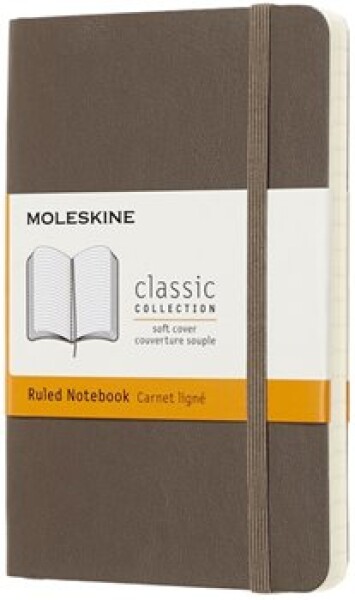 Moleskine Zápisník měkké desky khaki linkovaný A6 96 listů