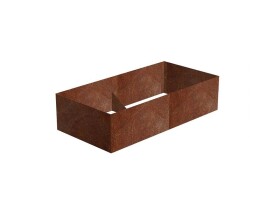 Vyvýšený záhon z cortennu VIVO 1012, š. 74 × d. 148 × v. 36 cm