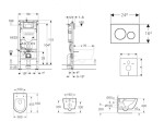 GEBERIT - Duofix Set předstěnové instalace, klozetu Oudee a sedátka softclose, tlačítko Sigma20, bílá/pozlacená SANI11CA3125B
