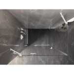 MEXEN/S - Lunar sprchový kout dveře křídlové levá 100 x 90, transparent, bílá 834-100-090-20-00-L