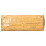 Luxusní dámská kožená kabelka do ruky Elizaveta, žlutá