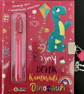 Můj tajný deník na klíček Dinosauři (růžový)