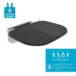 Mereo Sedátko do sprchy, duroplast, černé CSS121B