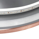 Tutumi - Zrcadlo LED 50cm měď kartáčovaná HOM-05490