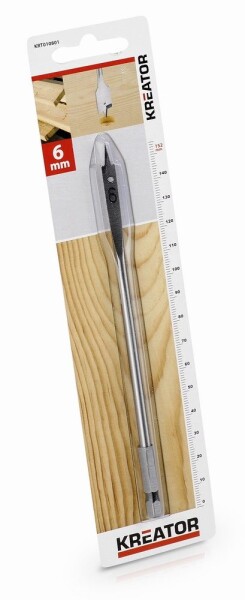 PowerPlus KRT010801 - Plochý vrták do dřeva 6 x 152 mm