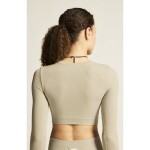 Craft Triko s dlouhým rukávem Collective Rib Cropped T-Shirt Women 1916014-608000 - Běžecký top CRAFT Collective Rib Cropped LS - hnědá Velikost textilu: M-L