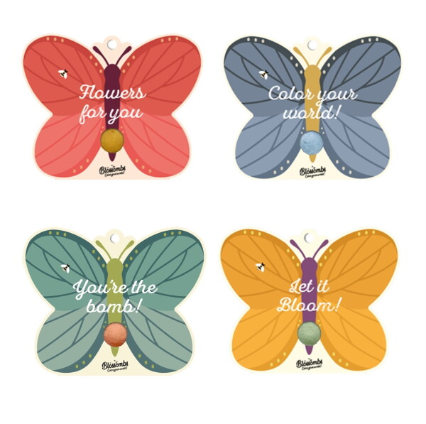 Blossombs Semínka divokých květin Butterfly zelená, multi barva, papír