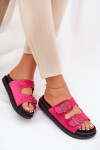 Dámské Pantofle Na Platformě S Přezkami Fuchsie Simbes 37