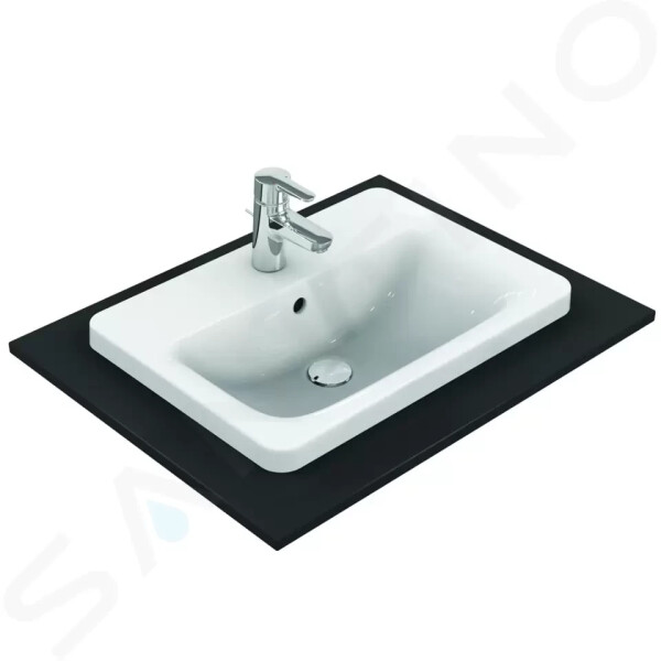 IDEAL STANDARD - Connect Umyvadlo zápustné, 580x430 mm, s přepadem, 1 otvor pro baterii, bílá E504401