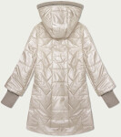 Světle béžová prošívaná bunda s ozdobnými stahovacími lemy S'West (B8345-70) odstíny béžové 46