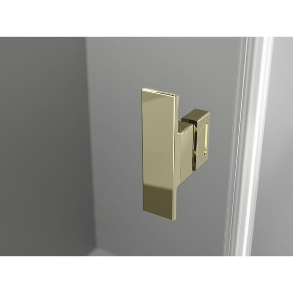 MEXEN/S - Mist H T sprchový kout dveře křídlové levá 90 x 100, transparent, zlato 8A5T-090-100-50-00-L