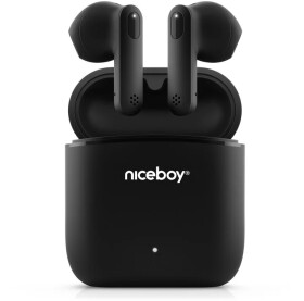 Niceboy HIVE Beans černá / TWS bezdrátová sluchátka / Bluetooth 5.0 / IPX4 / Handsfree / Nabíjecí pouzdro (hive-beans-black)
