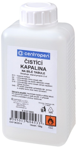 Čisticí kapalina na stíratelné tabule 160 g, CENTROPEN