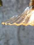 Chic Antique Stropní lampa Clear Brass Top Ø 26 cm, čirá barva, sklo, kov