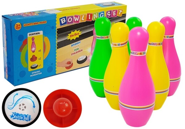 Mamido Bowlingová sada 6 barevných kuželek