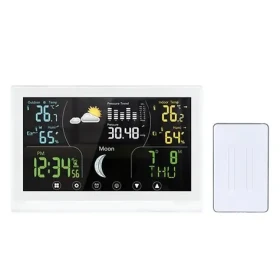 Solight TE110W bílá / meteostanice / barevný VA displej / teplota / vlhkost / tlak / kalendář / datum (8592718042165)