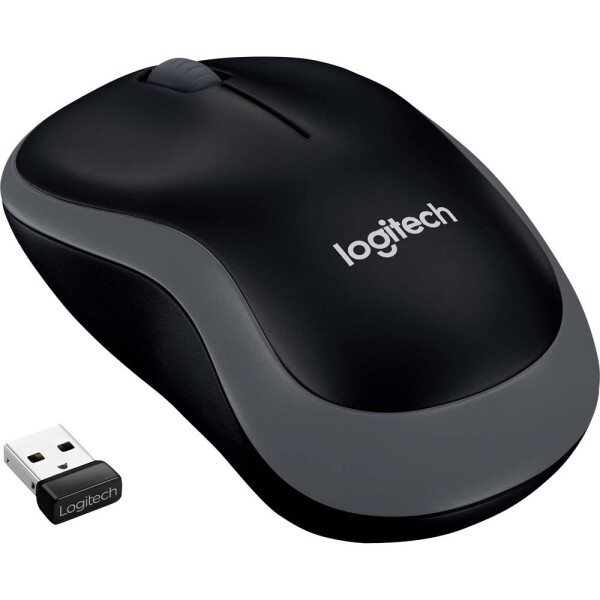 Logitech M185 optická myš, přenos bezdrátový, 2 tlačítko, 1000 dpi, šedá
