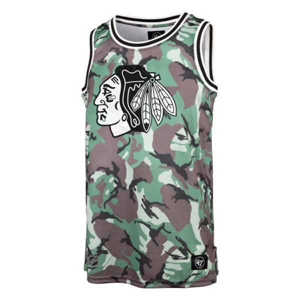 47 Brand Pánský Nátělník Chicago Blackhawks ’47 Grafton Tank Velikost: M