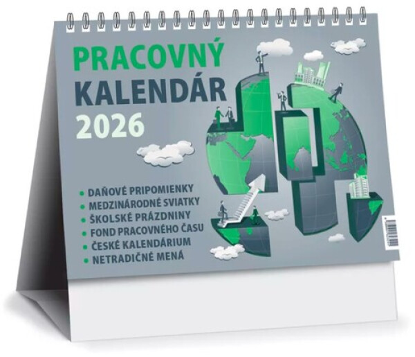 Pracovný kalendár 2026 - stolový kalendár