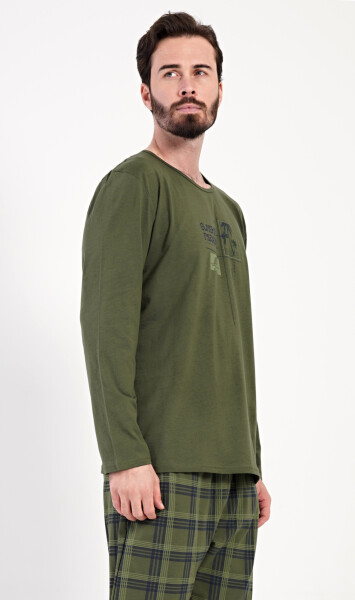 Pánské pyžamo dlouhé Sunshine paradise khaki XXL