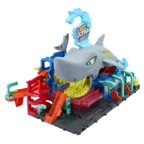 Mattel Hot Wheels city color reveal automyčka se žralokem