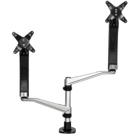 StarTech stohovatelný stojan pro 2 monitory / Stojan na monitor / nosnost 18 kg / do 30" / rotace 360° (ARMDUAL30)
