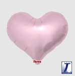 Balónek srdce světle růžové metalické 45 cm Balónek srdce světle růžové metalické 45 cm