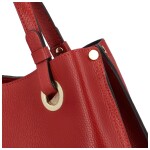 Stylová dámská kožená kabelka Ruby, červená